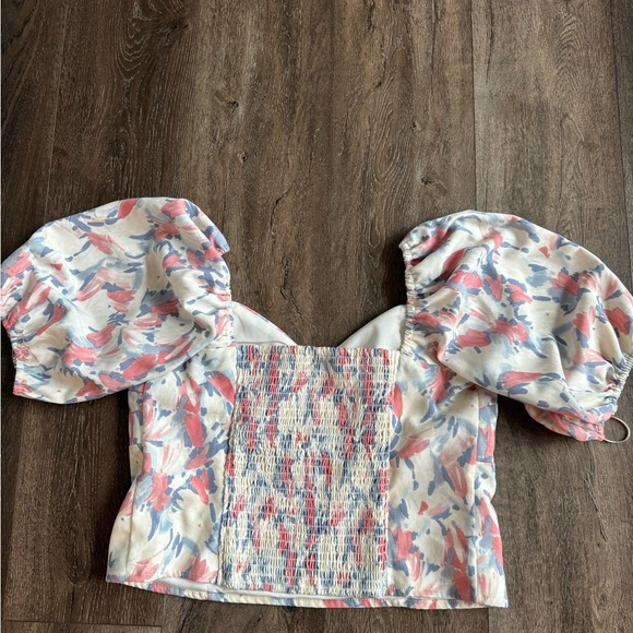 Abercrombie & Fitch Multicolor Puff Sleeve Blouse - Picture 6 of 7